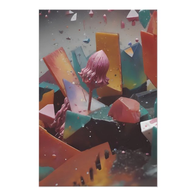 Poster Treçage à la crème glacée - Ken Gage Art (Devant)