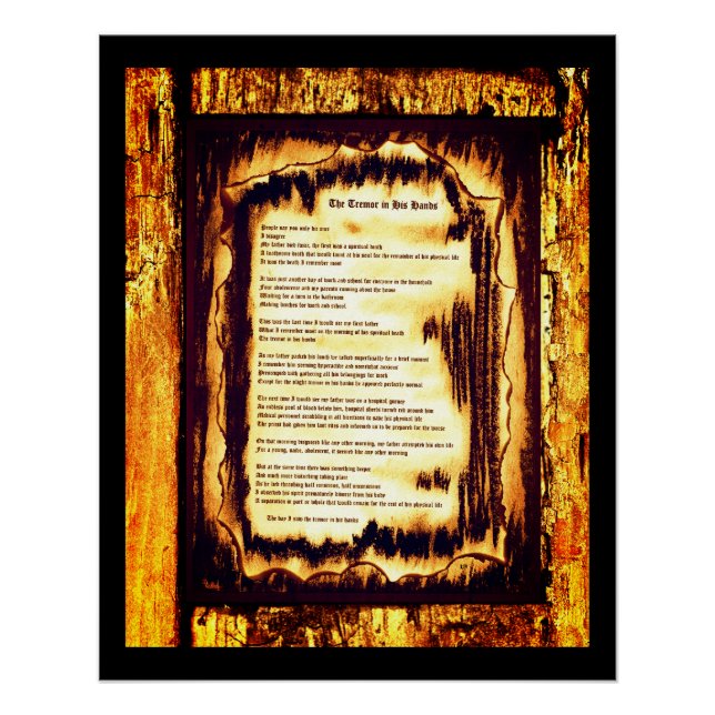 Poster Tremor Dans Ses Mains (Devant)