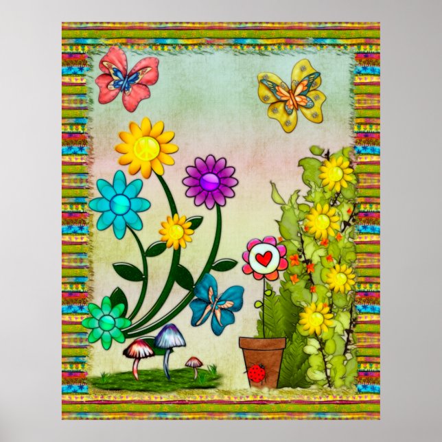 Poster Très Hippy Day Whimsical Imaginaire Art (Devant)