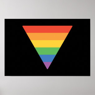 Poster Triangle arc-en-ciel gay pride