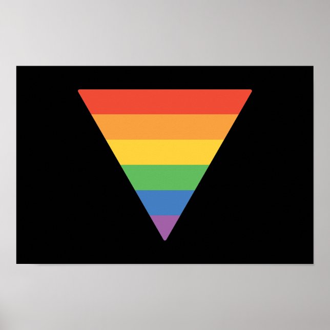 Poster Triangle arc-en-ciel gay pride (Devant)