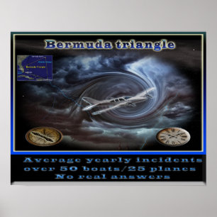 Poster triangle des Bermudes
