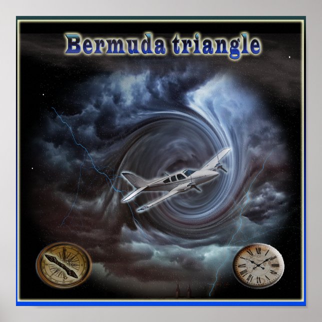 Poster triangle des Bermudes (Devant)
