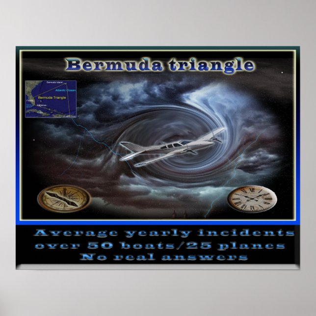Poster triangle des Bermudes (Devant)