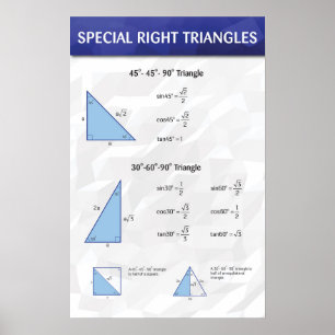 Poster Triangles droits spéciaux