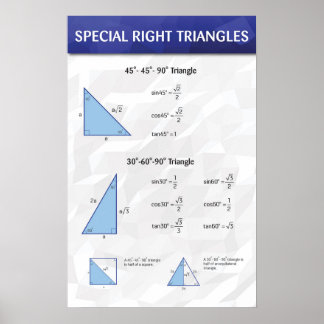 Poster Triangles droits spéciaux