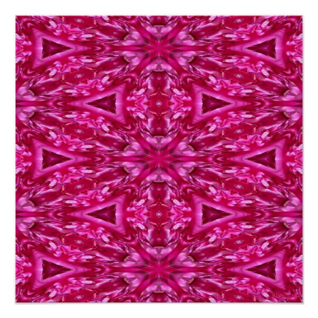 Poster Triangles roses chauds (Devant)