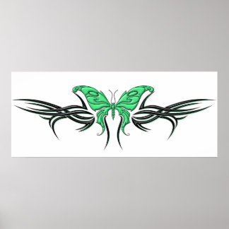 Poster Tribal Butterfly