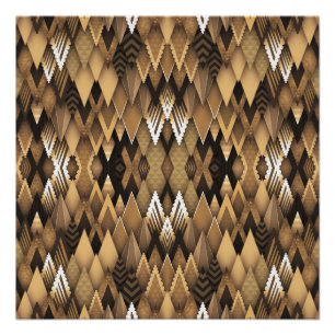 POSTER TRIBAL RUSTIQUE TRIANGULAIRE MOTIF