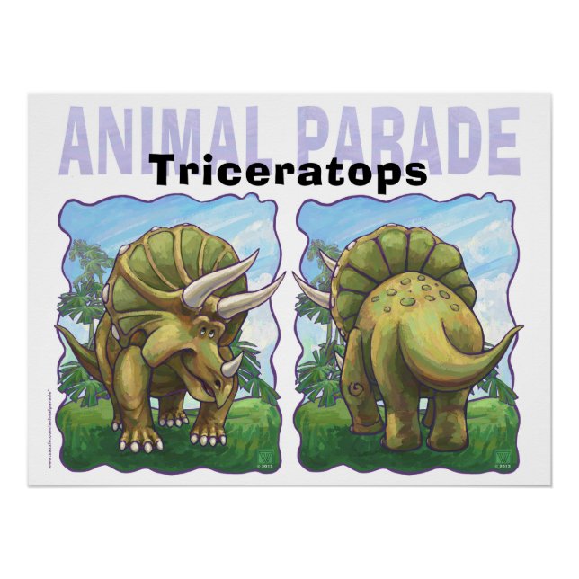 Poster Triceratops Cadeaux & Accessoires (Devant)