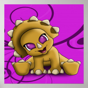 Poster Tricératops de Dinosaure