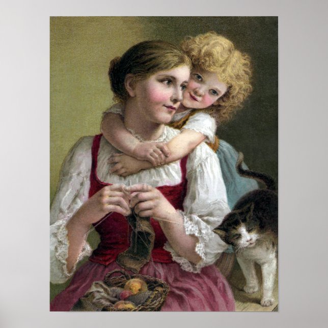 Poster Tricot avec distractions sucrées (Devant)