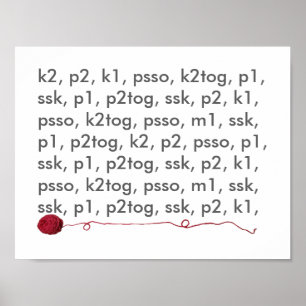 Poster Tricot Lingo Artisanat en Fil Rouge