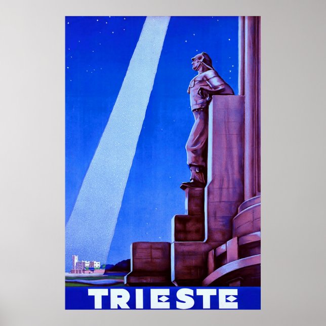 Poster Trieste ~ Voyage Vintage en Italie (Devant)