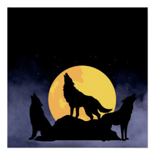 Poster trio de loups
