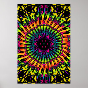 Poster Trippy : Oeuvre Psychedélique Kaleidoscope