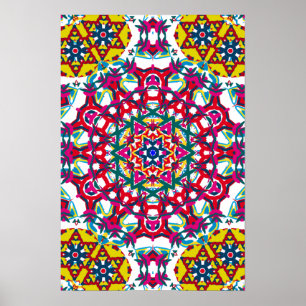 Poster Trippy : Oeuvre Psychedélique Kaleidoscope