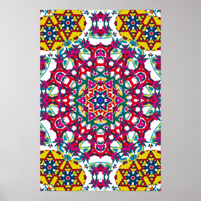 Poster Trippy : Oeuvre Psychedélique Kaleidoscope (Devant)