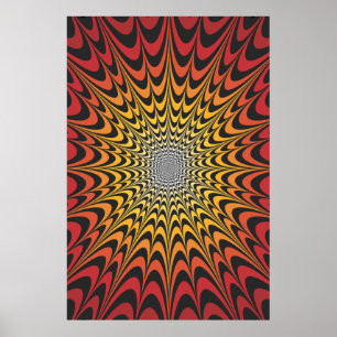 Poster Trippy : Oeuvre Psychédélique Radiale