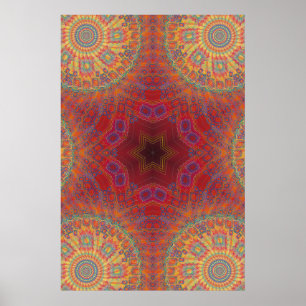 Poster Trippy : Oeuvre Psychédélique Radiale