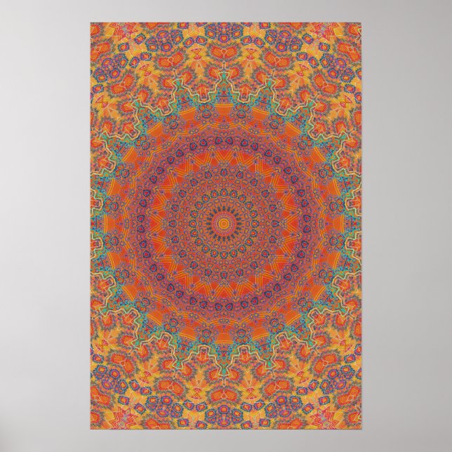 Poster Trippy : Oeuvre Psychédélique Radiale (Devant)