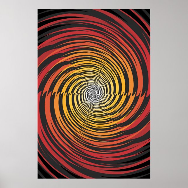 Poster Trippy : Oeuvre Spirale Psychédélique (Devant)