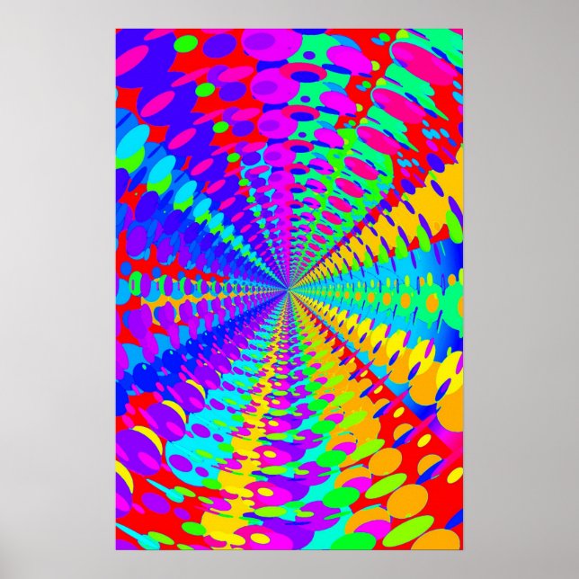 Poster Trippy : Psychédélique Abstraite (Devant)