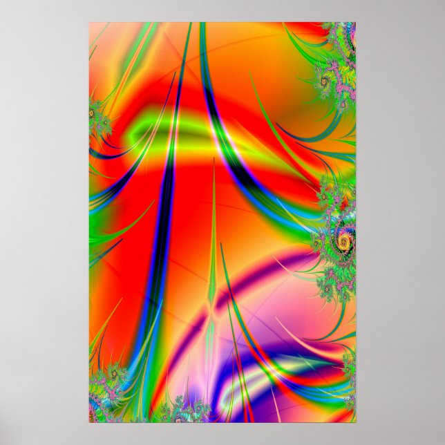 Poster Trippy : Psychédélique Abstraite (Devant)