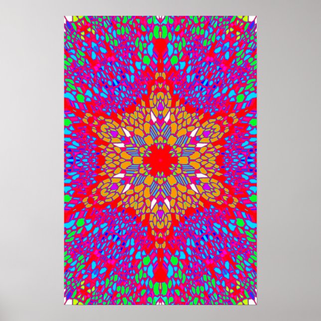 Poster Trippy : Psychédélique Abstraite (Devant)
