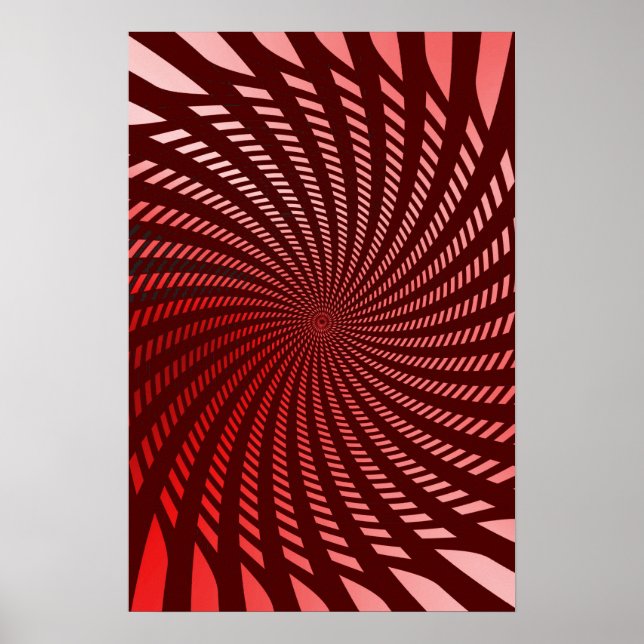 Poster Trippy : Rouge Abstrait (Devant)