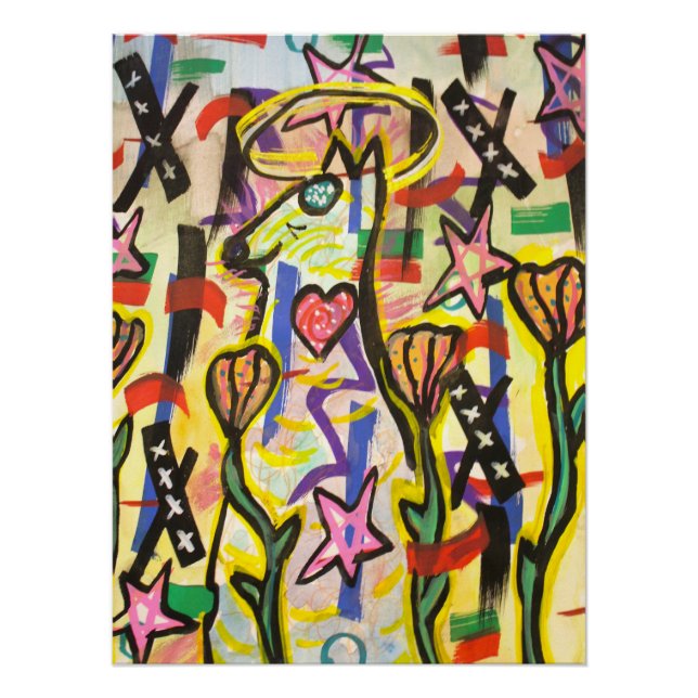 Poster Trippy Whimsical Spiritual Dog Poster| Luke Angel (Devant)