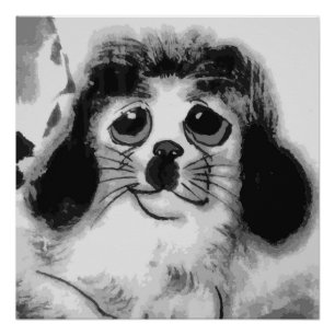 POSTER TRISTE CHIEN