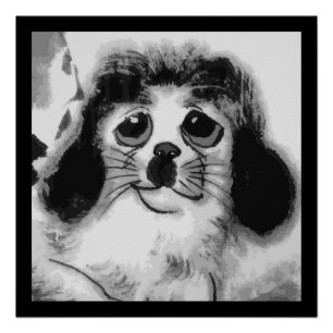 POSTER TRISTE CHIEN