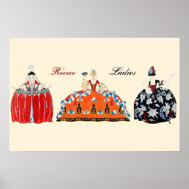 POSTER TROIS CHAMBRES ROCOCO, BEAUTÉ, MODE CONCEPTION COS (Devant)
