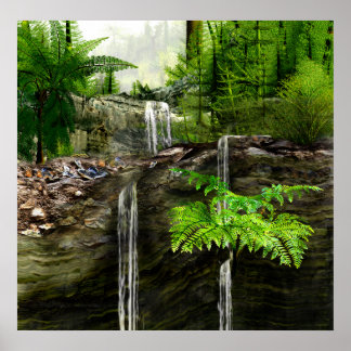 Poster Trois chutes d'eau