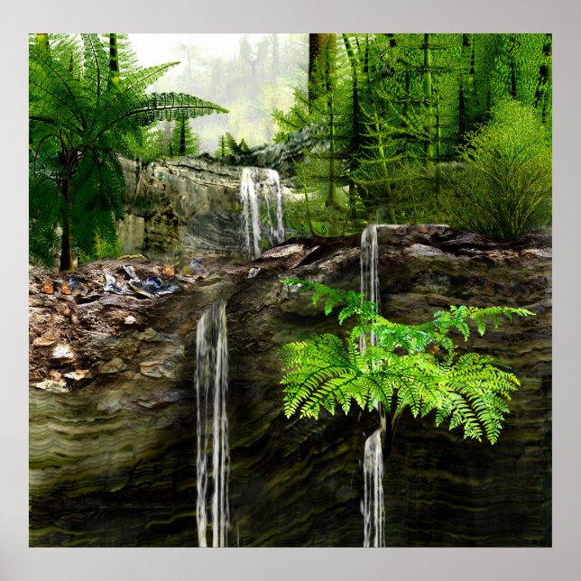 Poster Trois chutes d'eau (Devant)