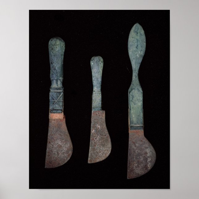 Poster Trois couteaux de Pompéi, Roman, c.100 BC-79 AD (Devant)