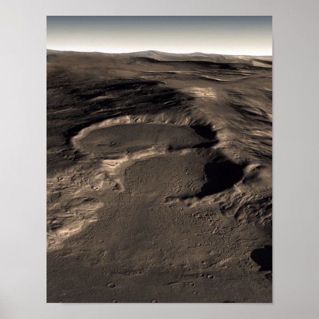 Poster Trois cratères dans la région orientale de Hellas, (Devant)