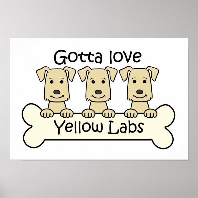 Poster Trois laboratoires jaunes (Devant)