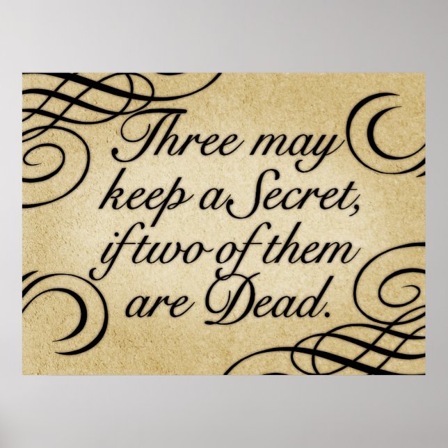 Poster Trois Mai Garder Un Secret (Devant)