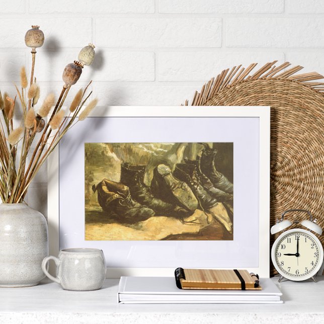 Poster Trois paires de chaussures de Vincent van Gogh (Créateur téléchargé)