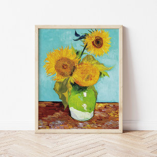 Poster Trois tournfleurs   Vincent Van Gogh