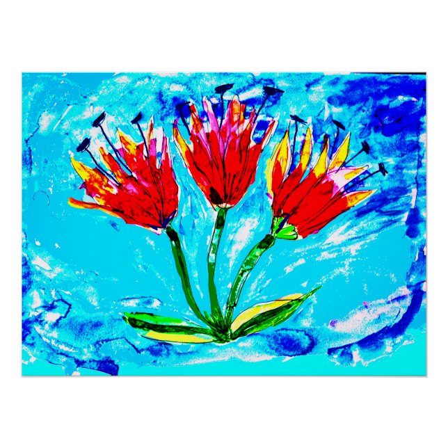 Poster Trois tulipes (Devant)