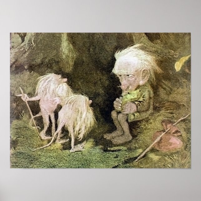Poster Troll avec sa grenouille (Devant)