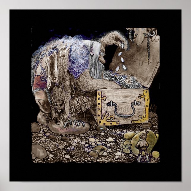 Poster Troll de coffre au trésor (Devant)