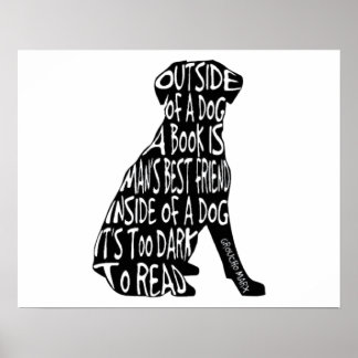 Poster Trop sombre à lire