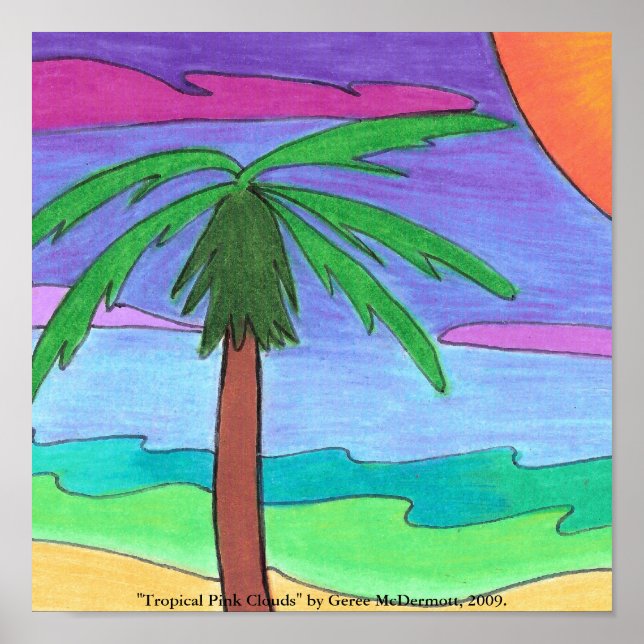 Poster "Tropical Pink Nuds" (Devant)
