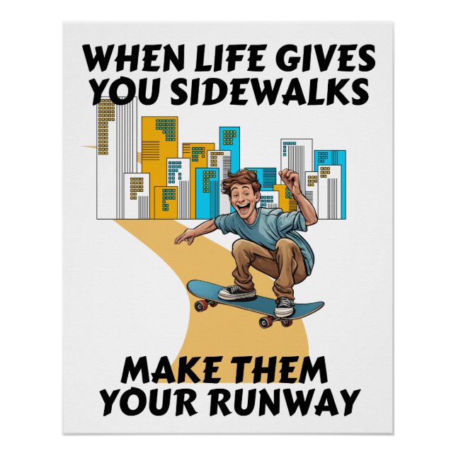 Poster Trottoirs aux pistes d'atterrissage (Devant)