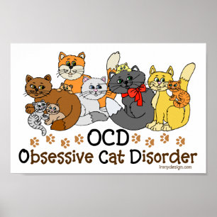 Poster Trouble obsessif de chats OCD