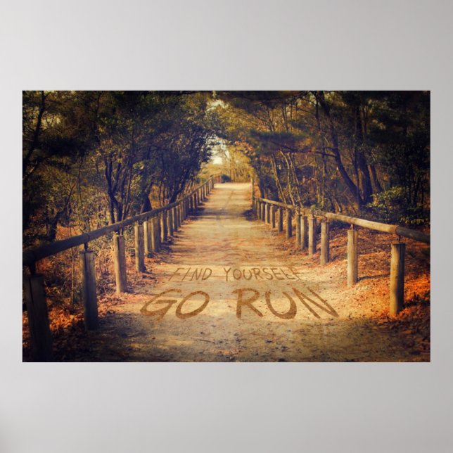 Poster Trouvez-vous Go Run Parc Joggers Motivationnel (Devant)